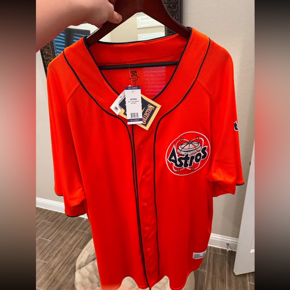 Astros Orange Baseball Jersey Cooperstown Collection